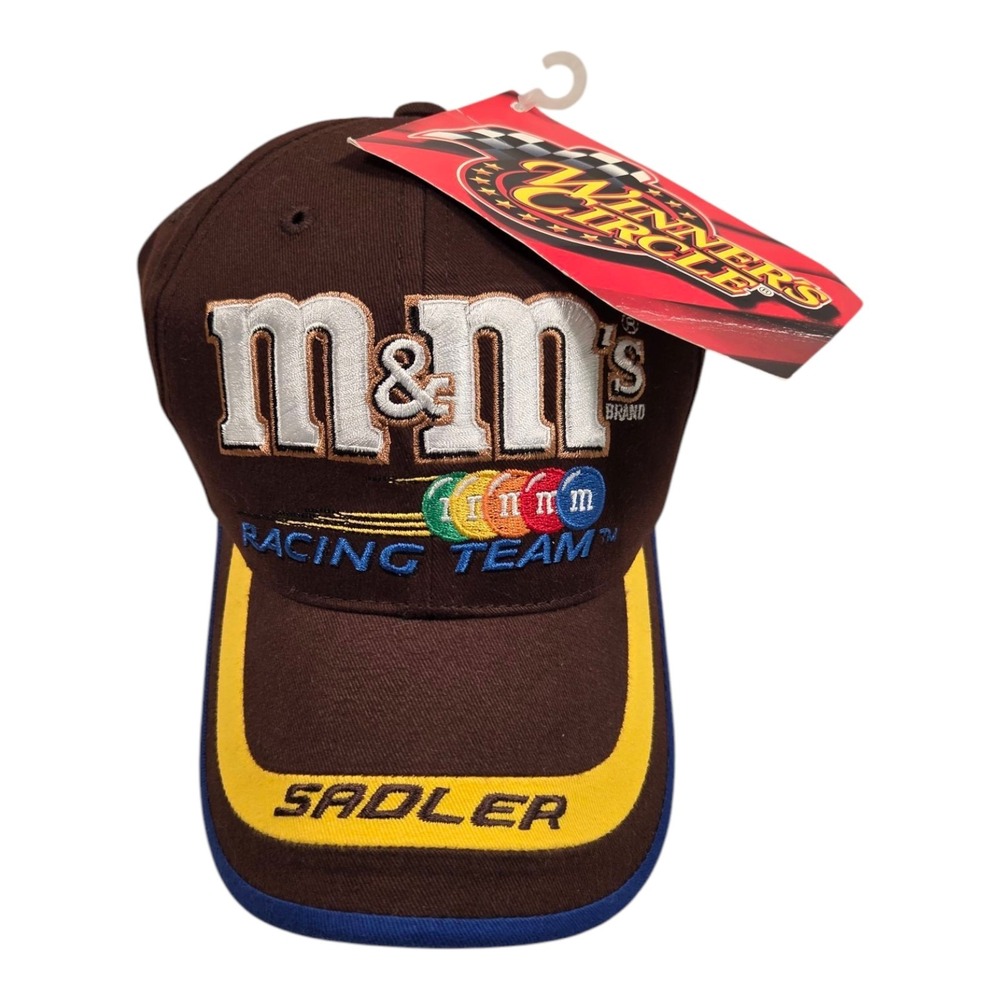 New M&Ms Racing Team Strapback Hat‎ Elliot Sadler Nascar Embroidered Cap
